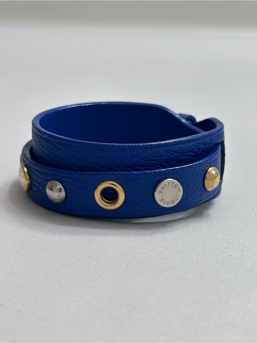 Louis Vuitton Leather Spike It Wrap Bracelet